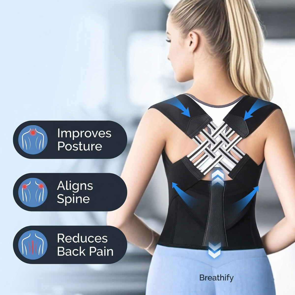 Best Posture Corrector Belt in India | Breathify Fix Pro gallery image