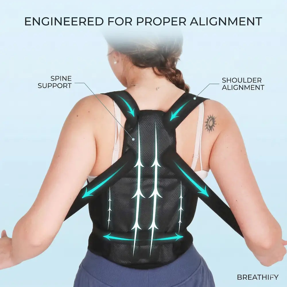 breathify posture fix pro back support belt for spine alignment